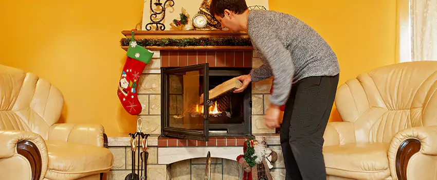 Rusted Metal Fireplace Restoration in Buffalo Grove, Illinois