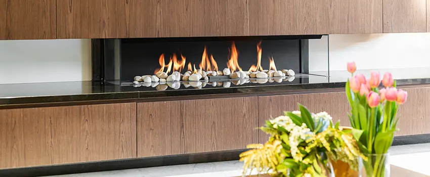 Double-height Fireplace Design Refurbishment in Buffalo Grove, Illinois
